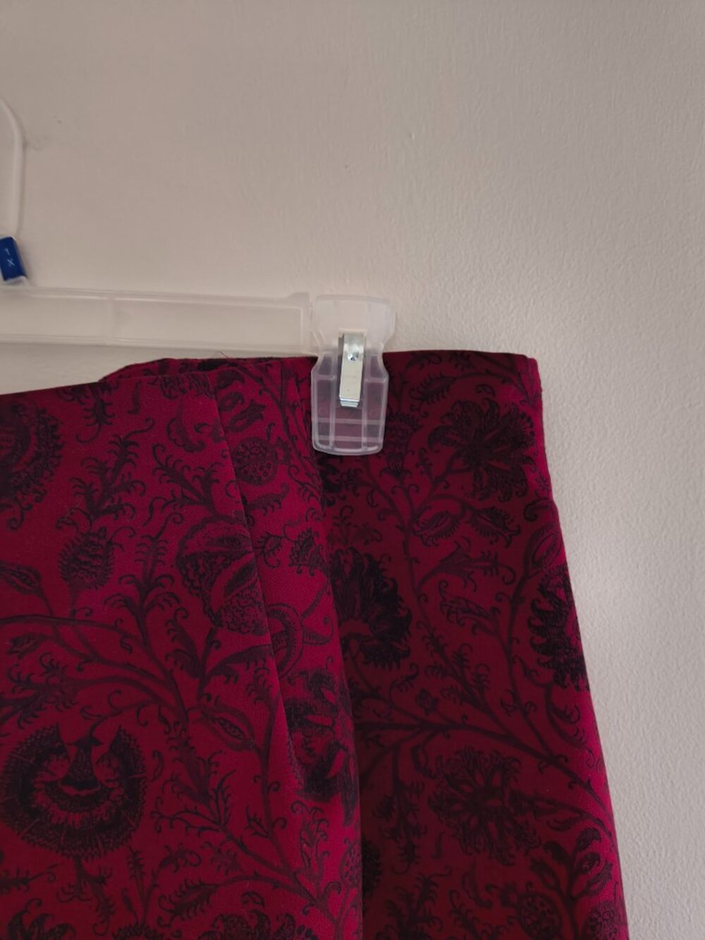 Vintage Red Paisley 90s Grunge Maxi Skirt
